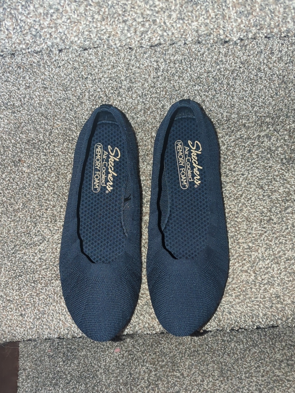 Skechers Women's Dark Navy Knit Slip-On Flats